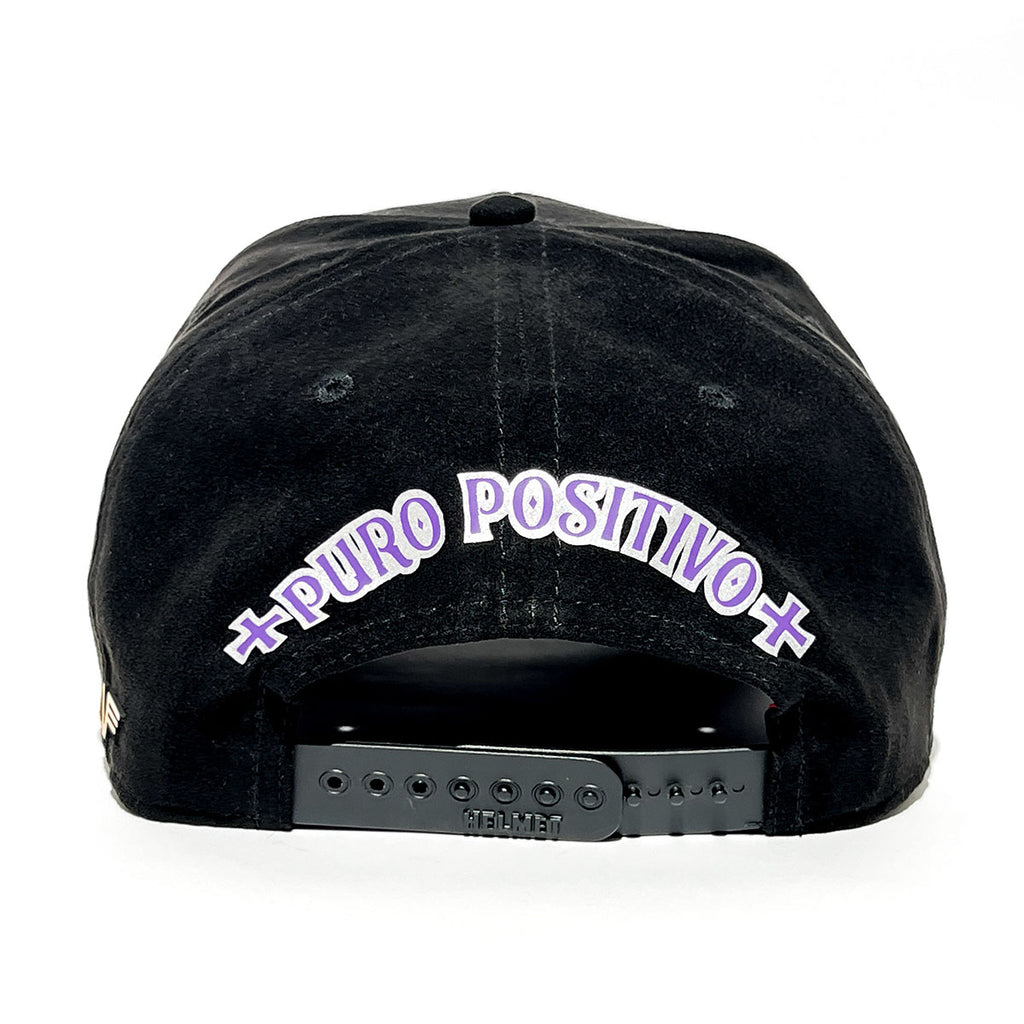 VAGO Style NO BAD DAYS Gorra Unica Artesanal Negra de Gamuza Ajustable con Visera Curva-Unitalla