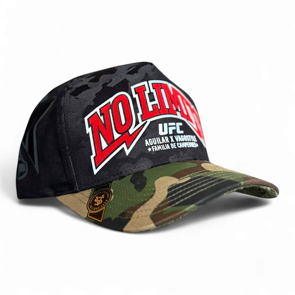VAGO NO LIMITS Gorra Visera Curva Camuflajeada Negra y Verde-Unitalla