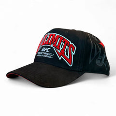 VAGO NO LIMITS UFC Gorra Visera Curva Gamuza Negra con Rojo-Unitalla