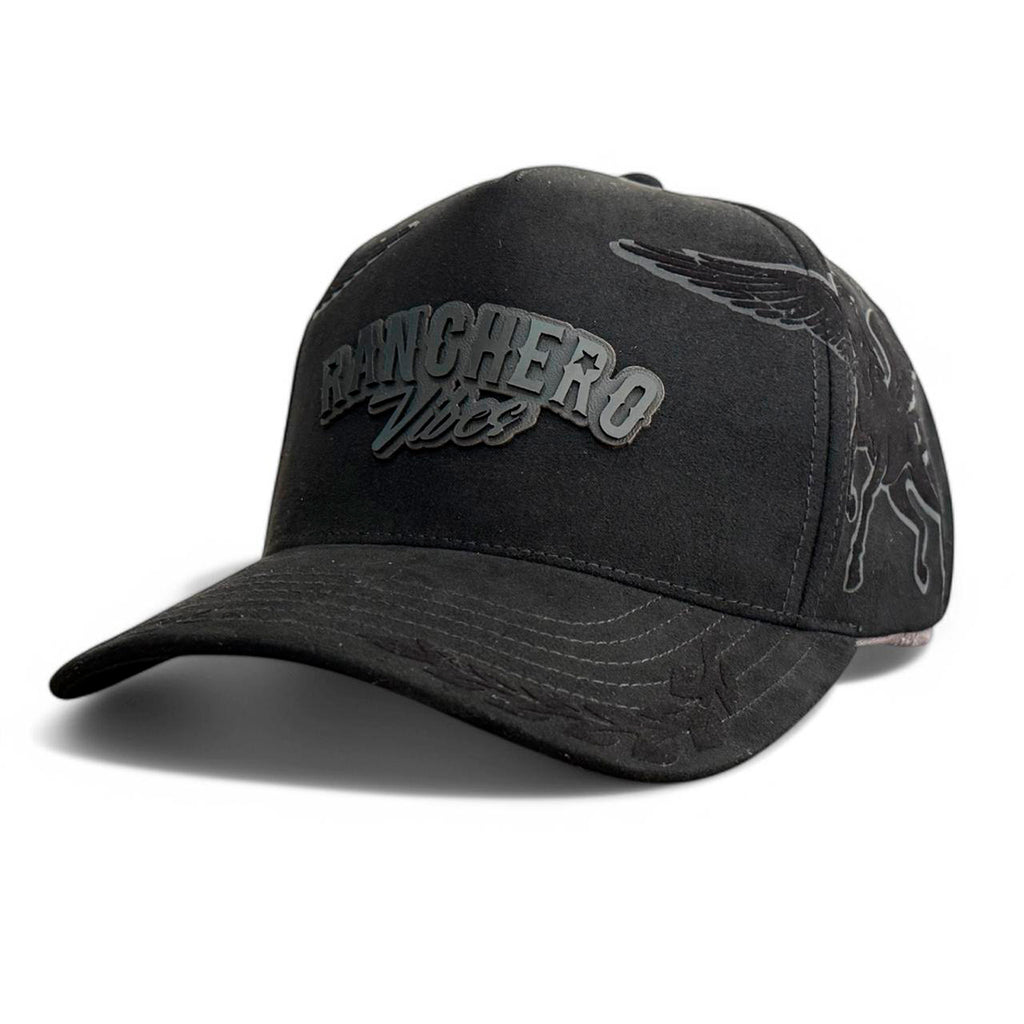 VAGO RANCHERO VIBES Gorra Unica Visera Curva Negra Gamuza-Unitalla