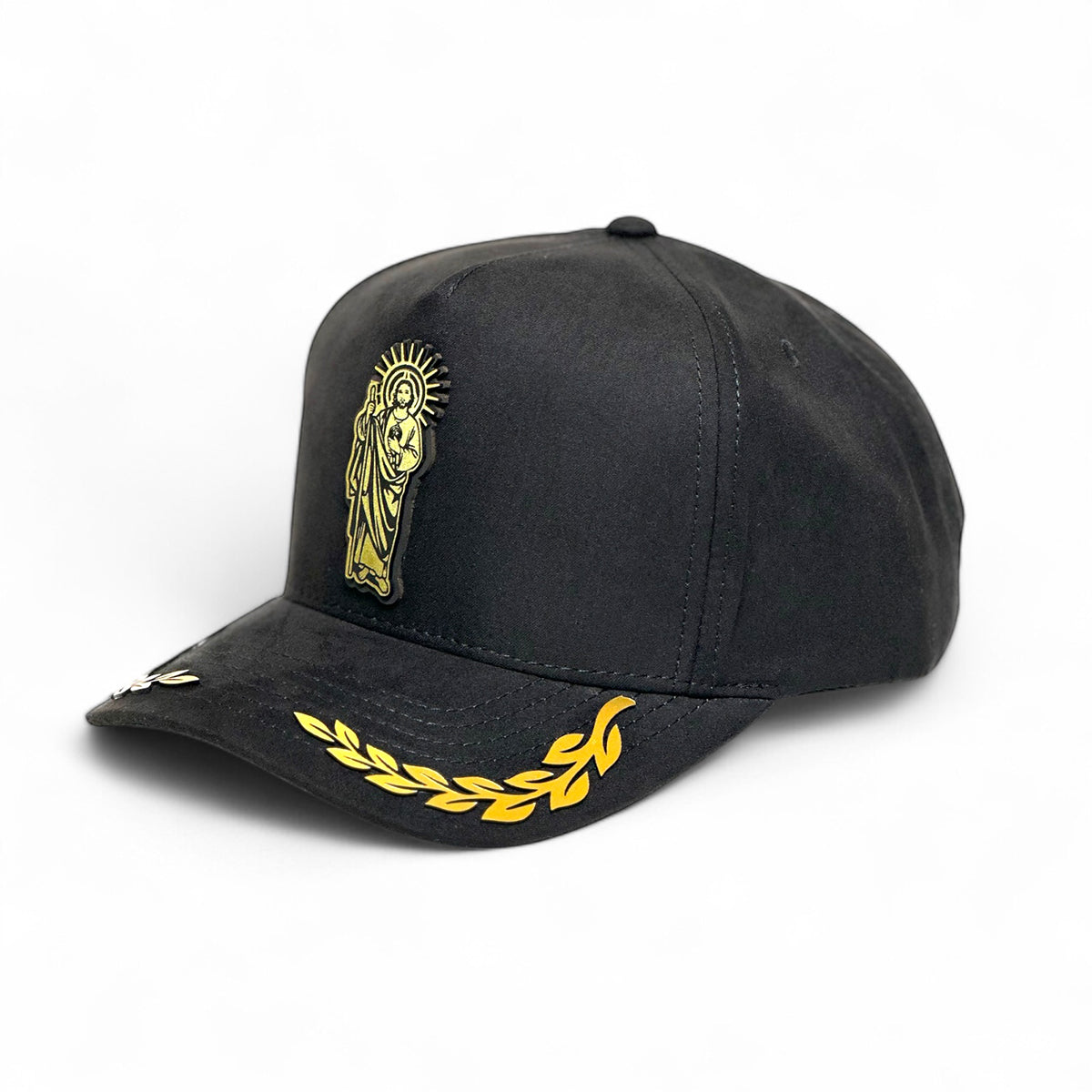 Gorra Vago Style San Judas Placa Dorada Snapback Negra-Unitalla