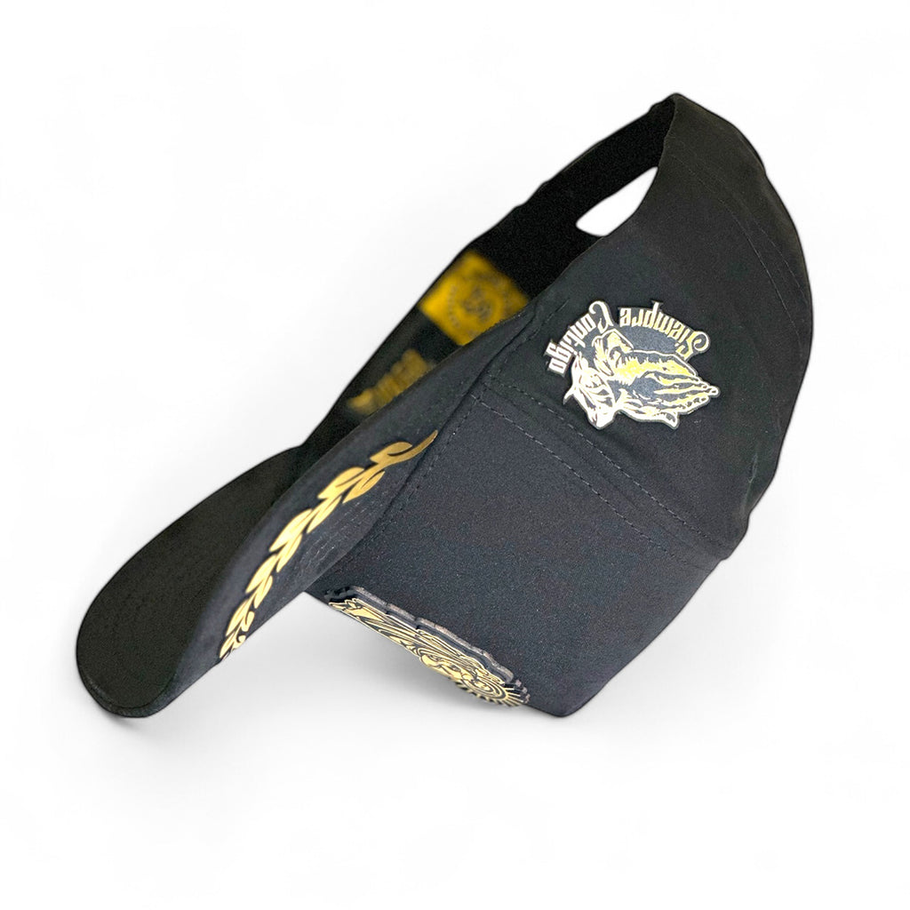 Gorra Vago Style San Judas Placa Dorada Snapback Negra-Unitalla