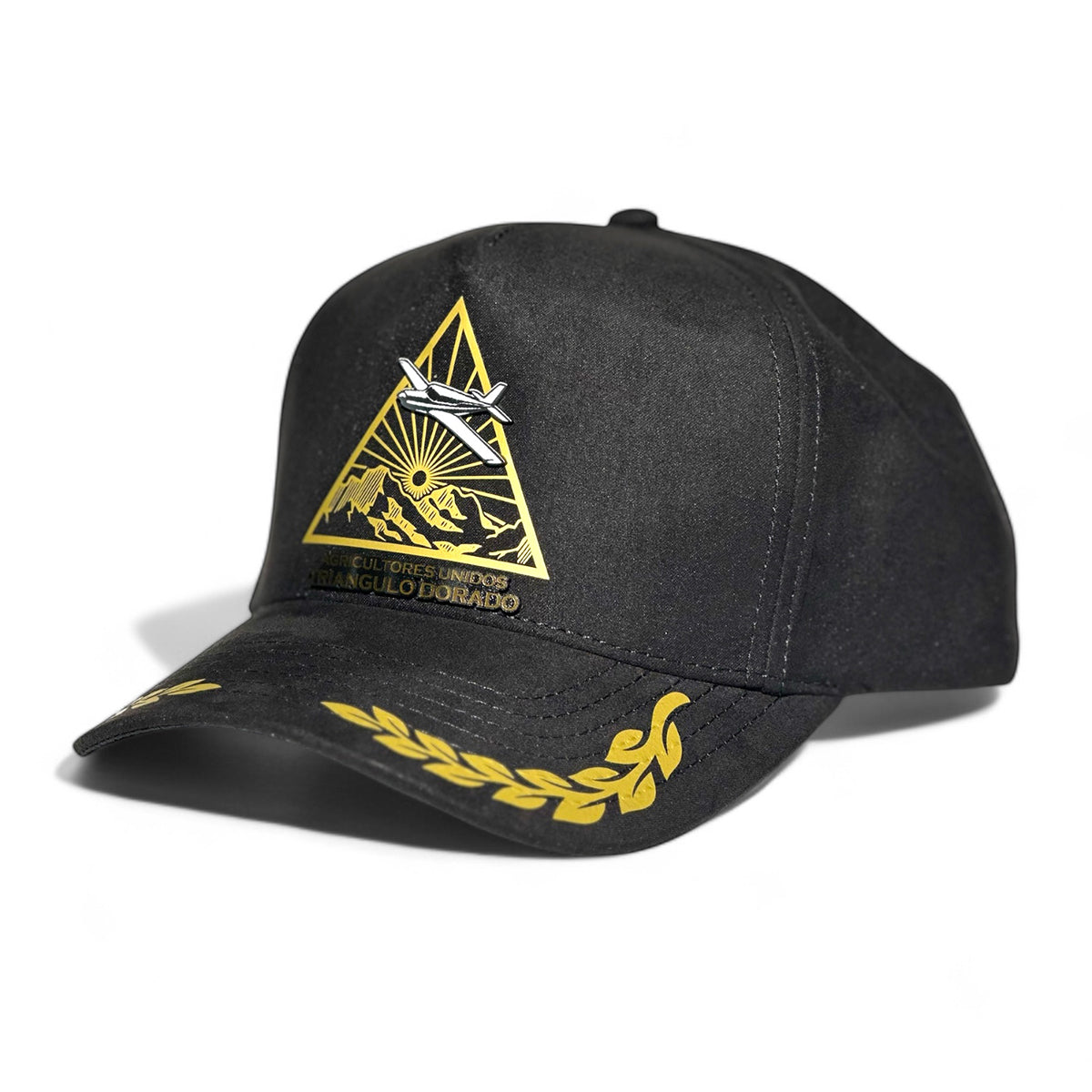 Gorra Vago Style Triángulo Dorado Snapback de Gamuza-Unitalla