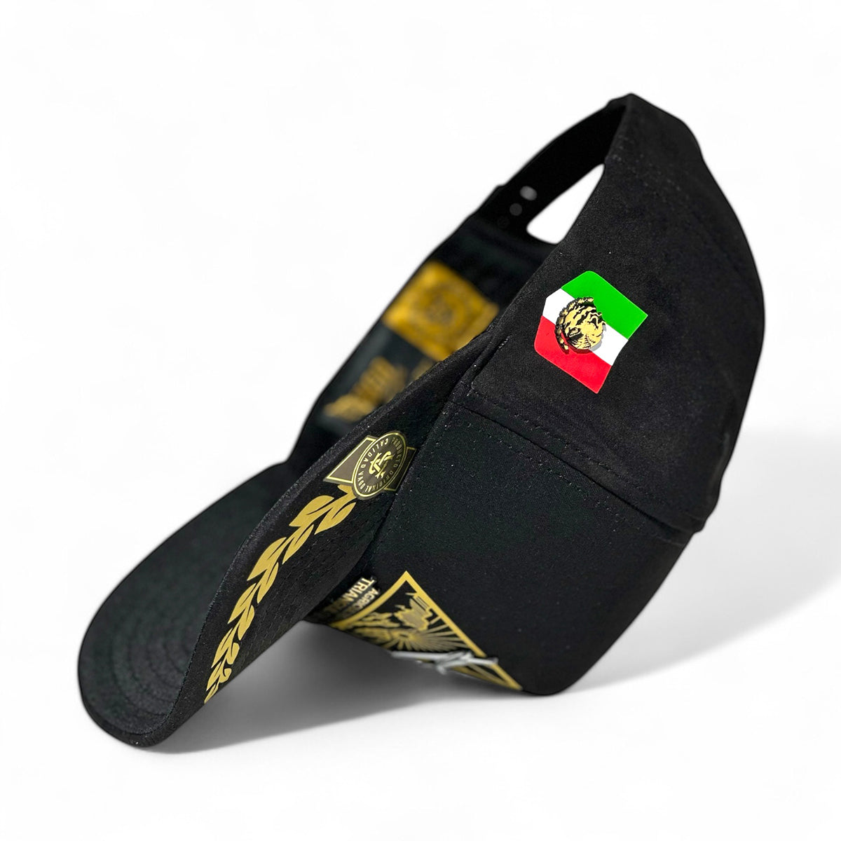 Gorra Vago Style Triángulo Dorado Snapback de Gamuza-Unitalla