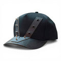 VAGO VANTAGE Gorra Visera Curva Negra Imitación Piel