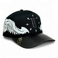 VAGO WHITE ANGELS Gorra Visera Curva Negra Imitación Piel-Unitalla