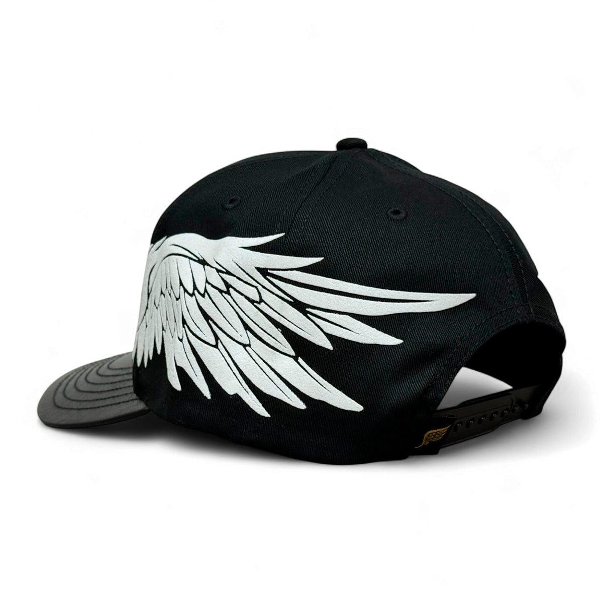 VAGO WHITE ANGELS Gorra Visera Curva Negra Imitación Piel-Unitalla
