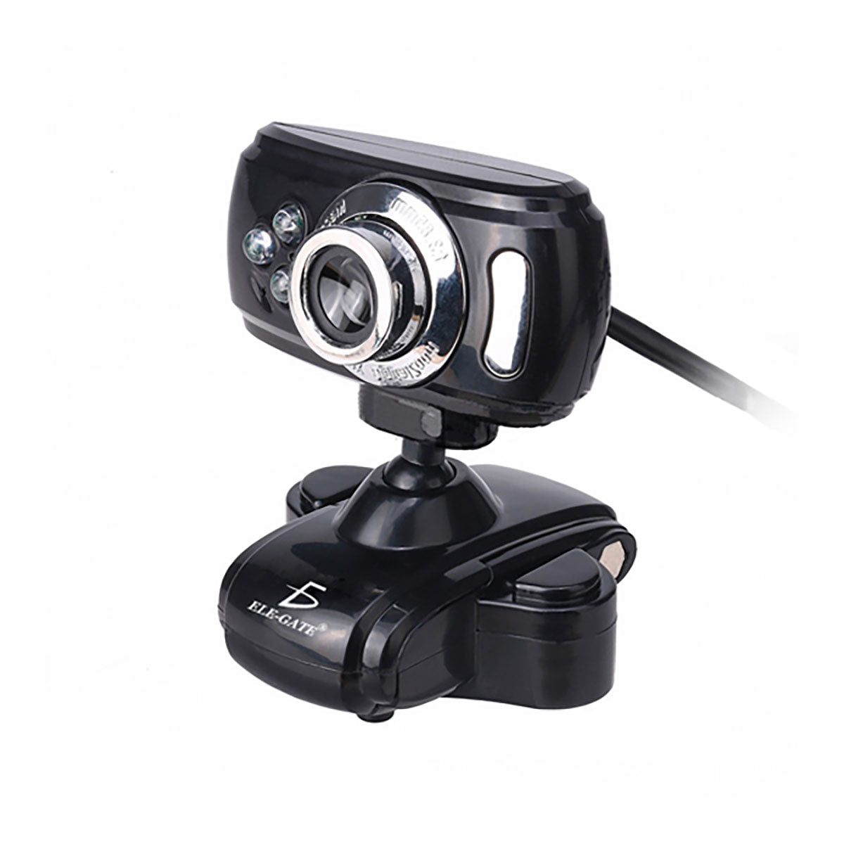 Webcam EleGate USB con Micrófono y Luz LED para Videollamadas