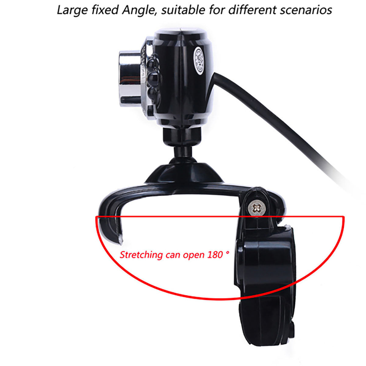 Webcam EleGate USB con Micrófono y Luz LED para Videollamadas