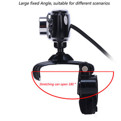 Webcam EleGate USB con Micrófono y Luz LED para Videollamadas