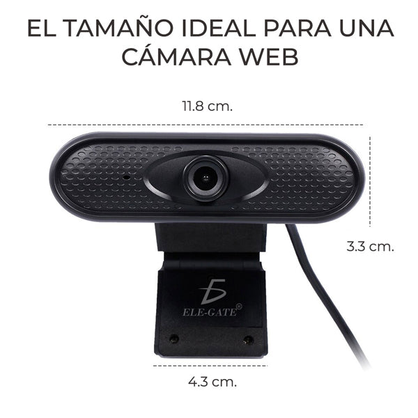 Webcam USB Ele-Gate HD 720p con Micrófono para Videollamadas