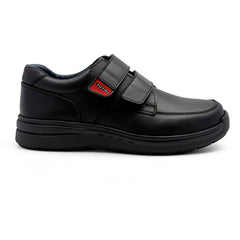 Zapato escolar negro Yuyin cómodo con velcro y suela antideslizante