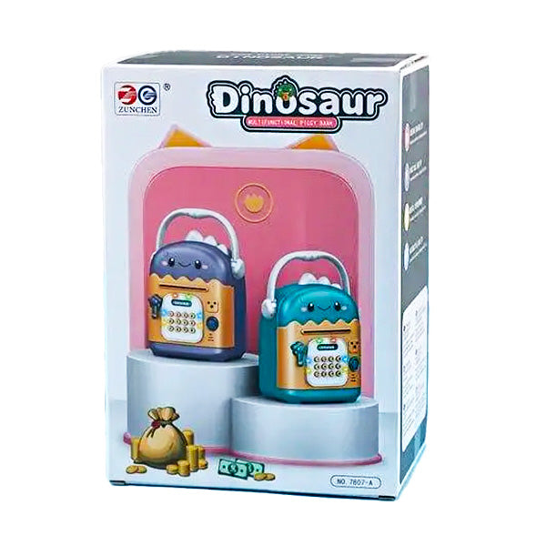 Alcancia Electronica Dinosaurio para billetes y monedas 7807A Verde
