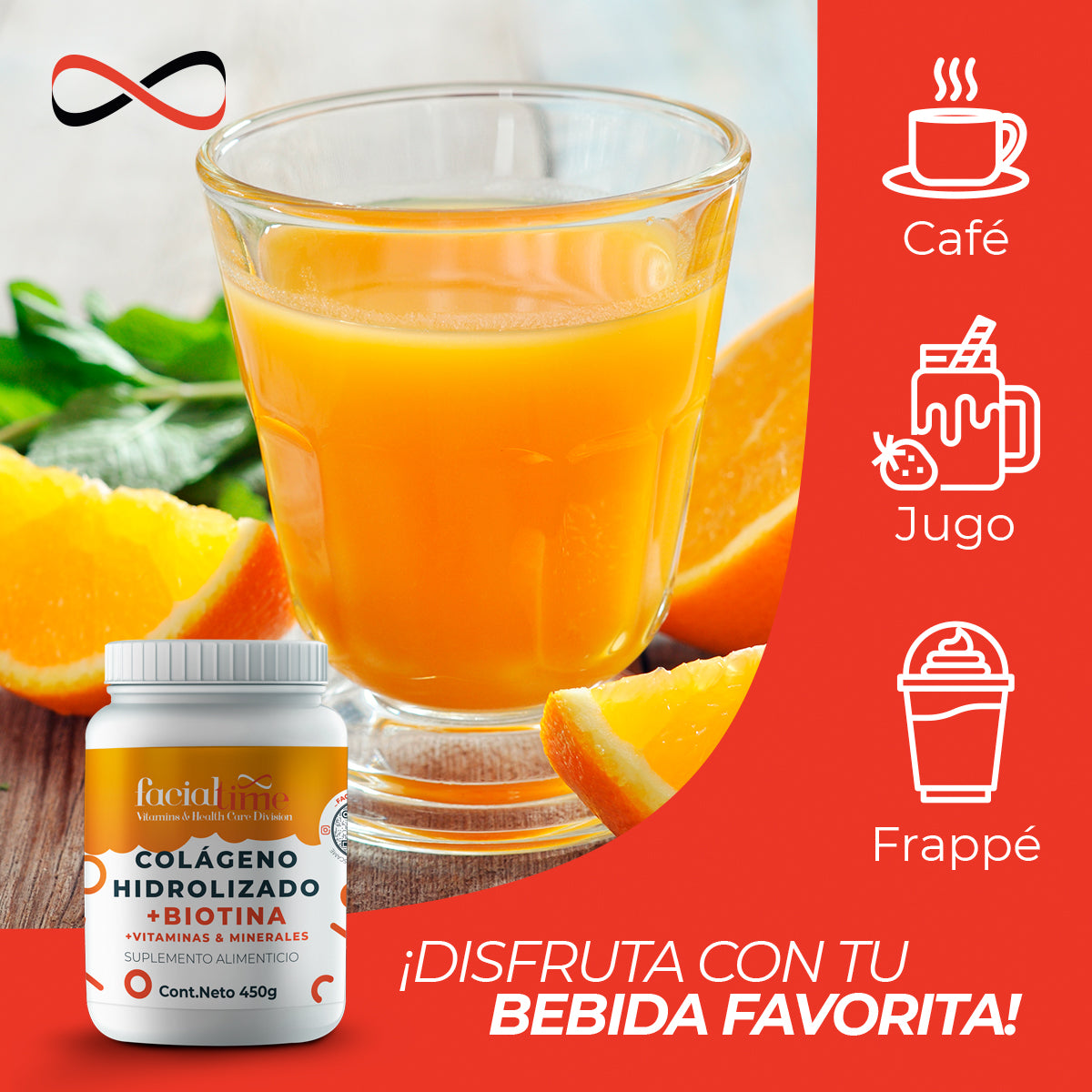 Kit colágeno biotina y jabón azufre 450g FacialTime