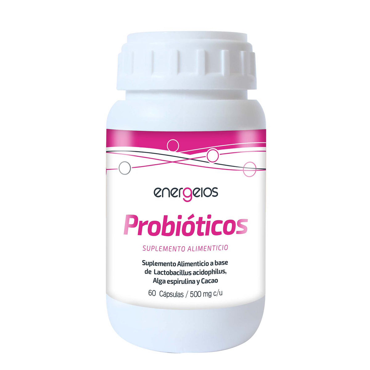 Probióticos espirulina 180 cápsulas energeios suplemento