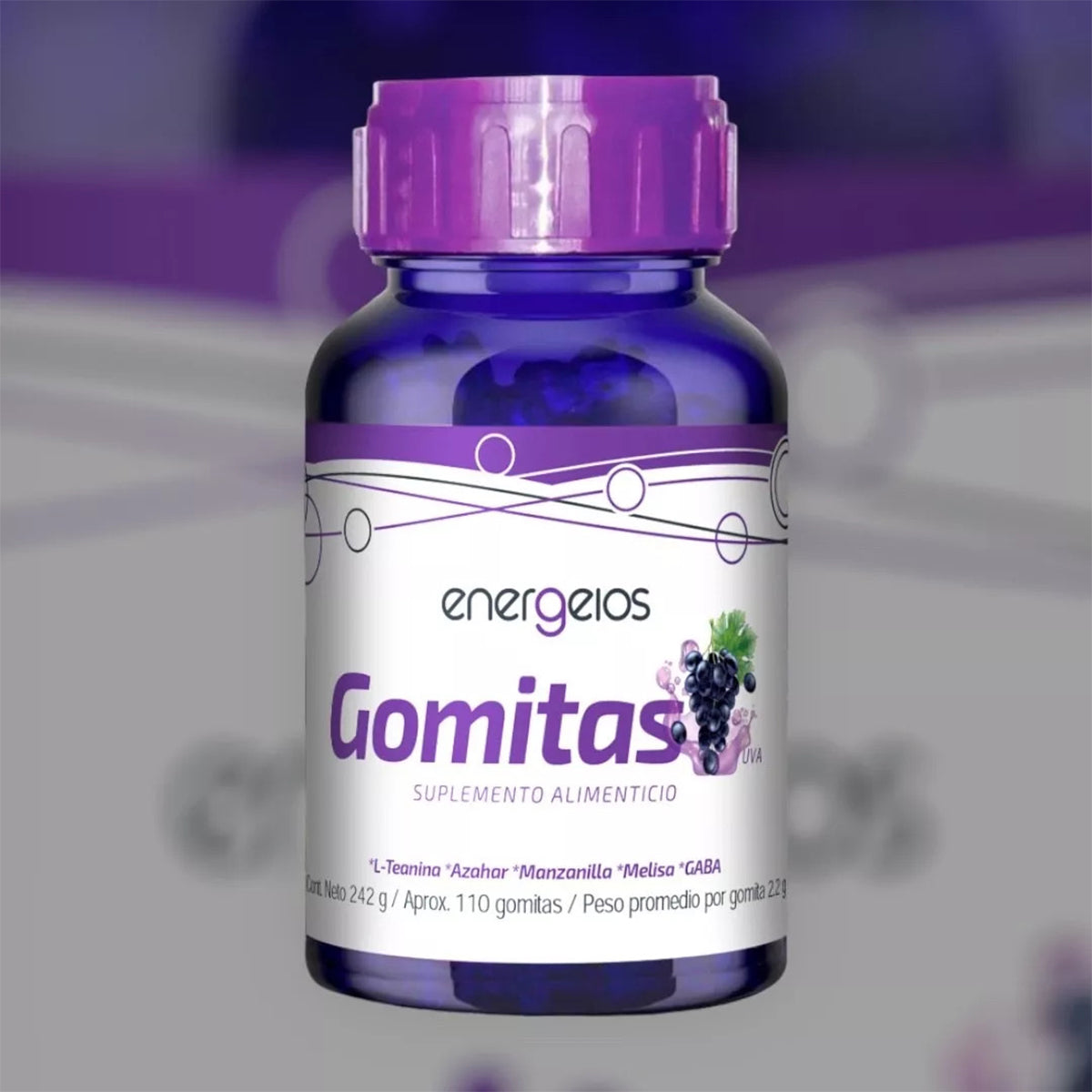 Gomitas relax con GABA y L-teanina kit energeios suplemento