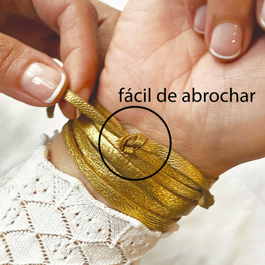 Pulsera intención varias vueltas piel Vangania unisex