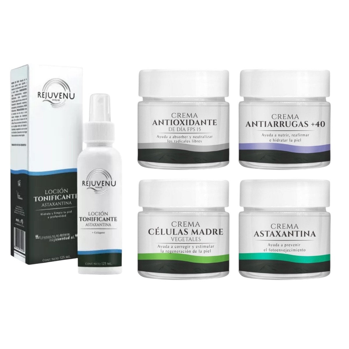 Kit facial crema antiarrugas y células madre Rejuvenu