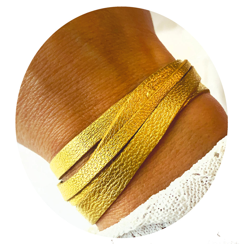 Pulsera intención varias vueltas piel Vangania unisex
