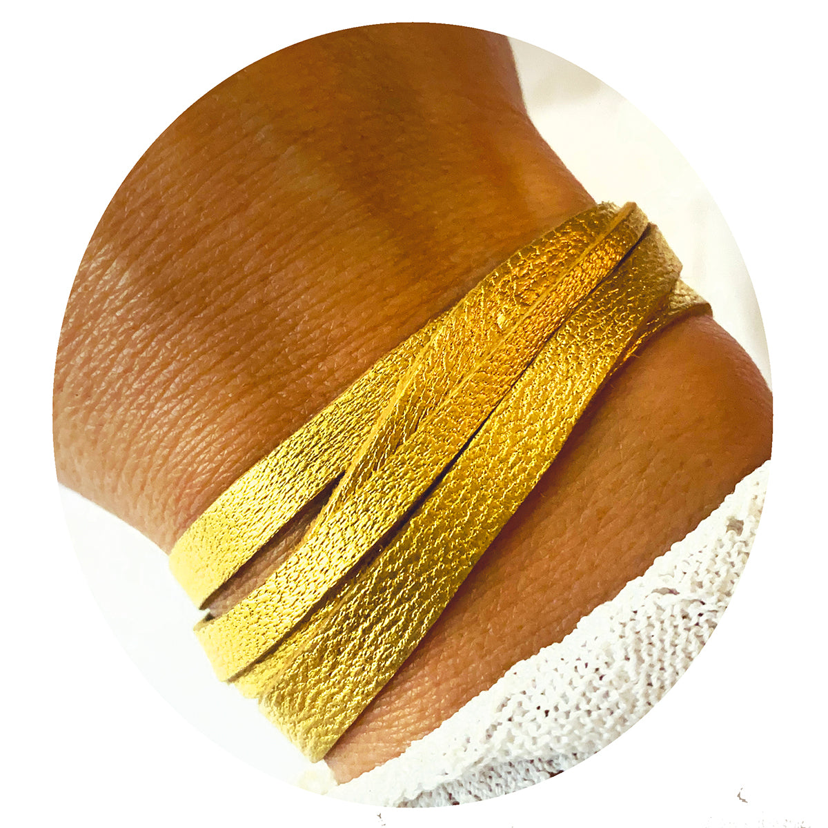 Pulsera intención varias vueltas piel Vangania unisex