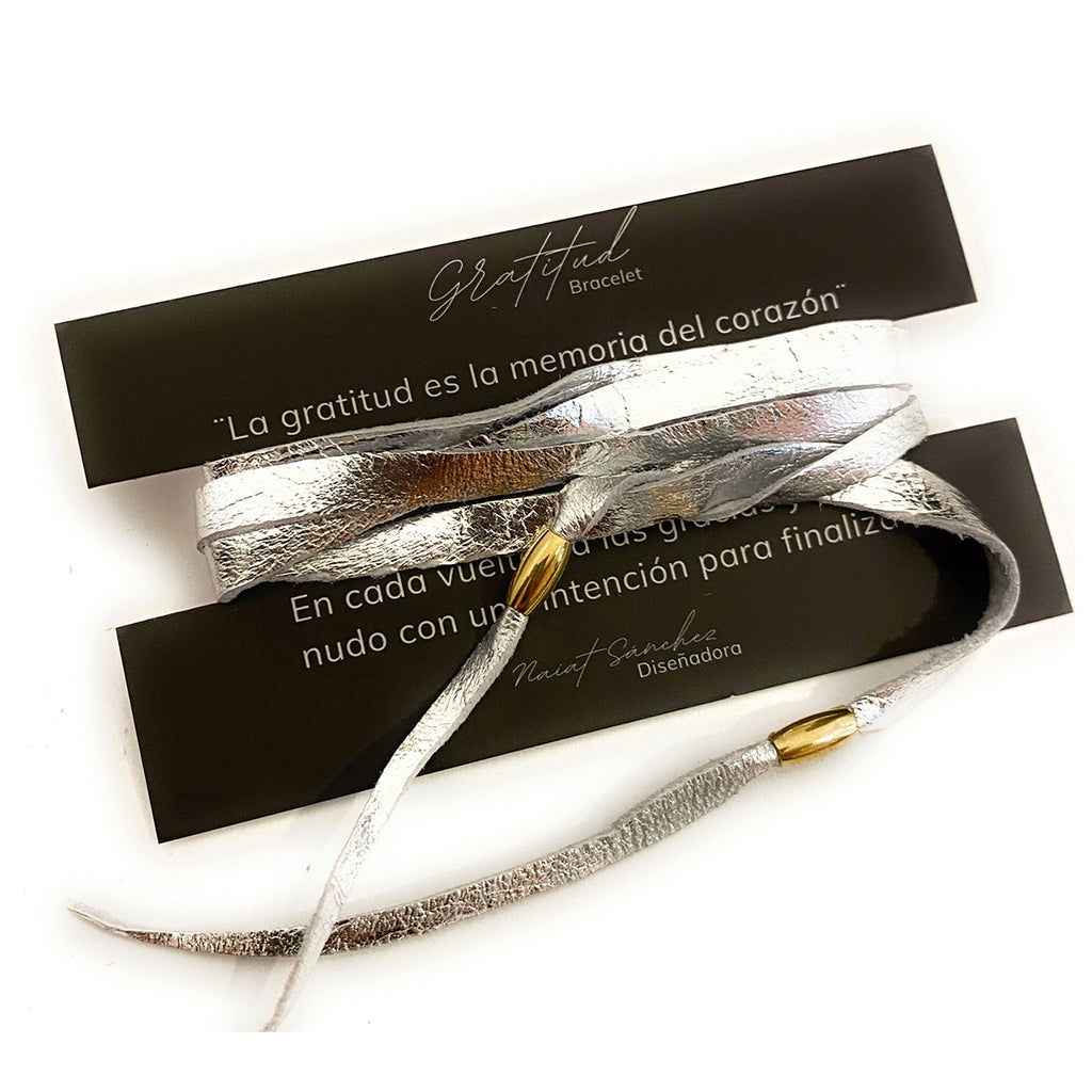 Pulsera intención varias vueltas piel Vangania unisex