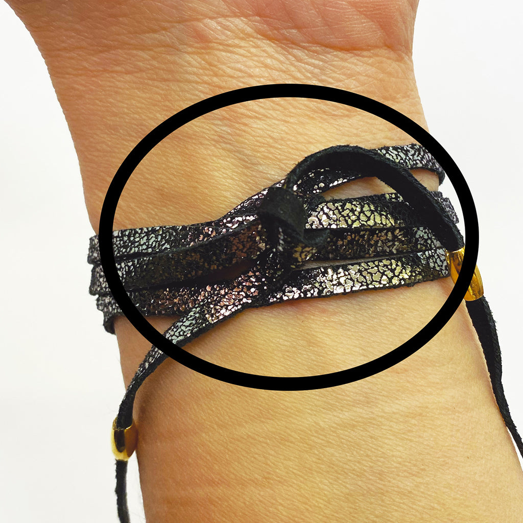 Pulsera intención varias vueltas piel Vangania unisex