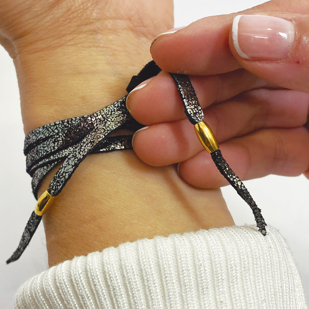 Pulsera intención varias vueltas piel Vangania unisex
