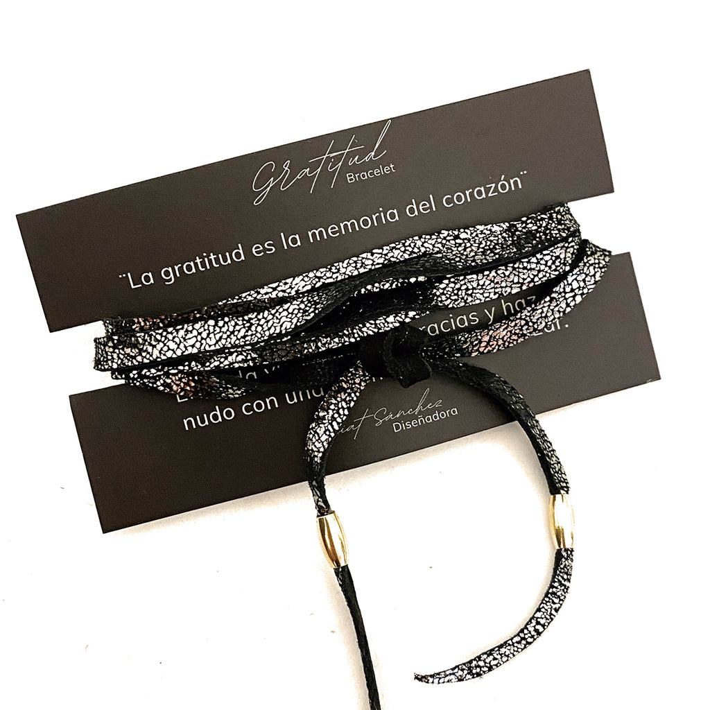 Pulsera intención varias vueltas piel Vangania unisex