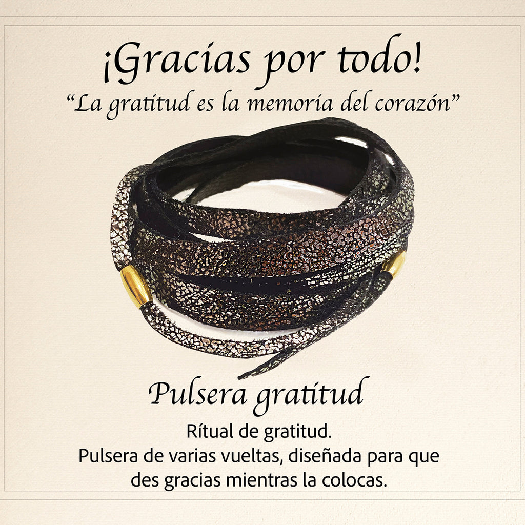 Pulsera intención varias vueltas piel Vangania unisex