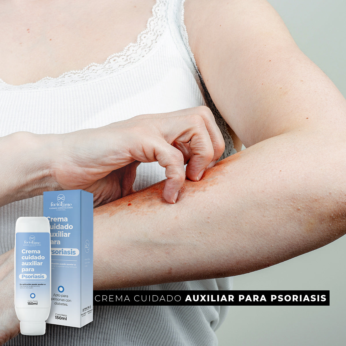 Crema hidratante urea aloe vitamina A psoriasis FacialTime