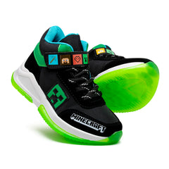 Tenis bota Minecraft niño Yuyin negros con suela antideslizante