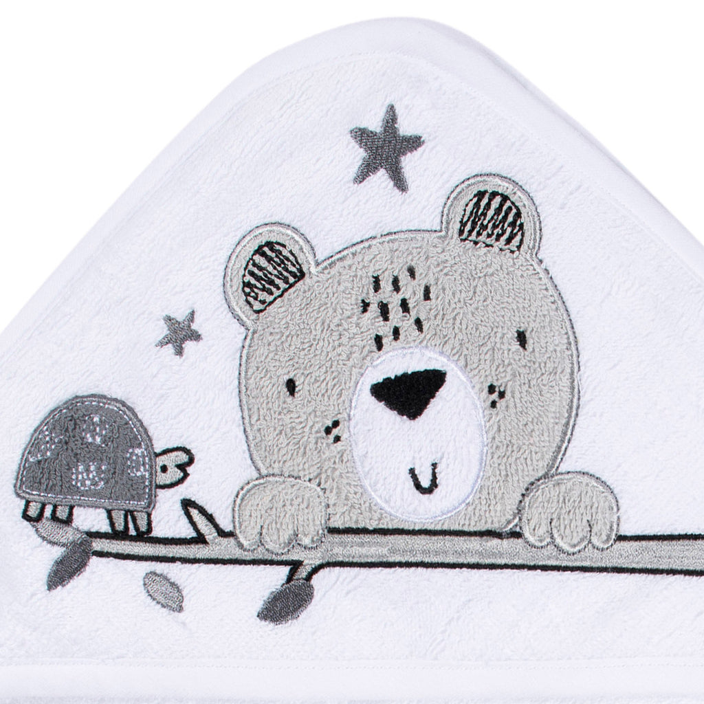 Set 2 toallas bebé Gerber capucha gris 66×76 cm algodón-OSZ