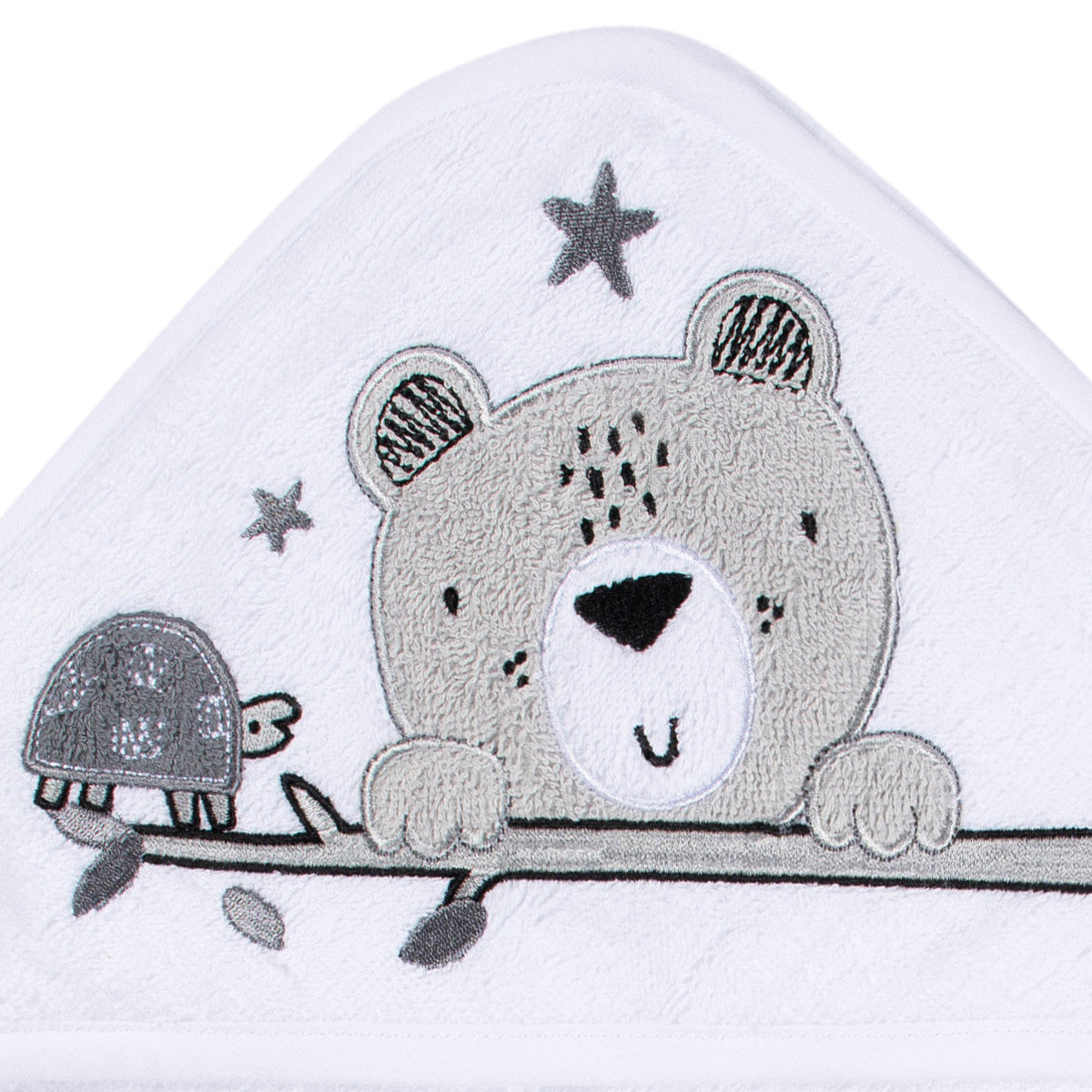 Set 2 toallas bebé Gerber capucha gris 66×76 cm algodón-OSZ