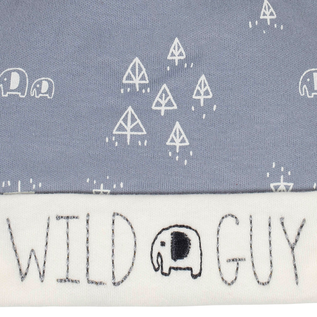 Set 3 piezas Gerber camisón gorrito patucos algodón gris-0-6M