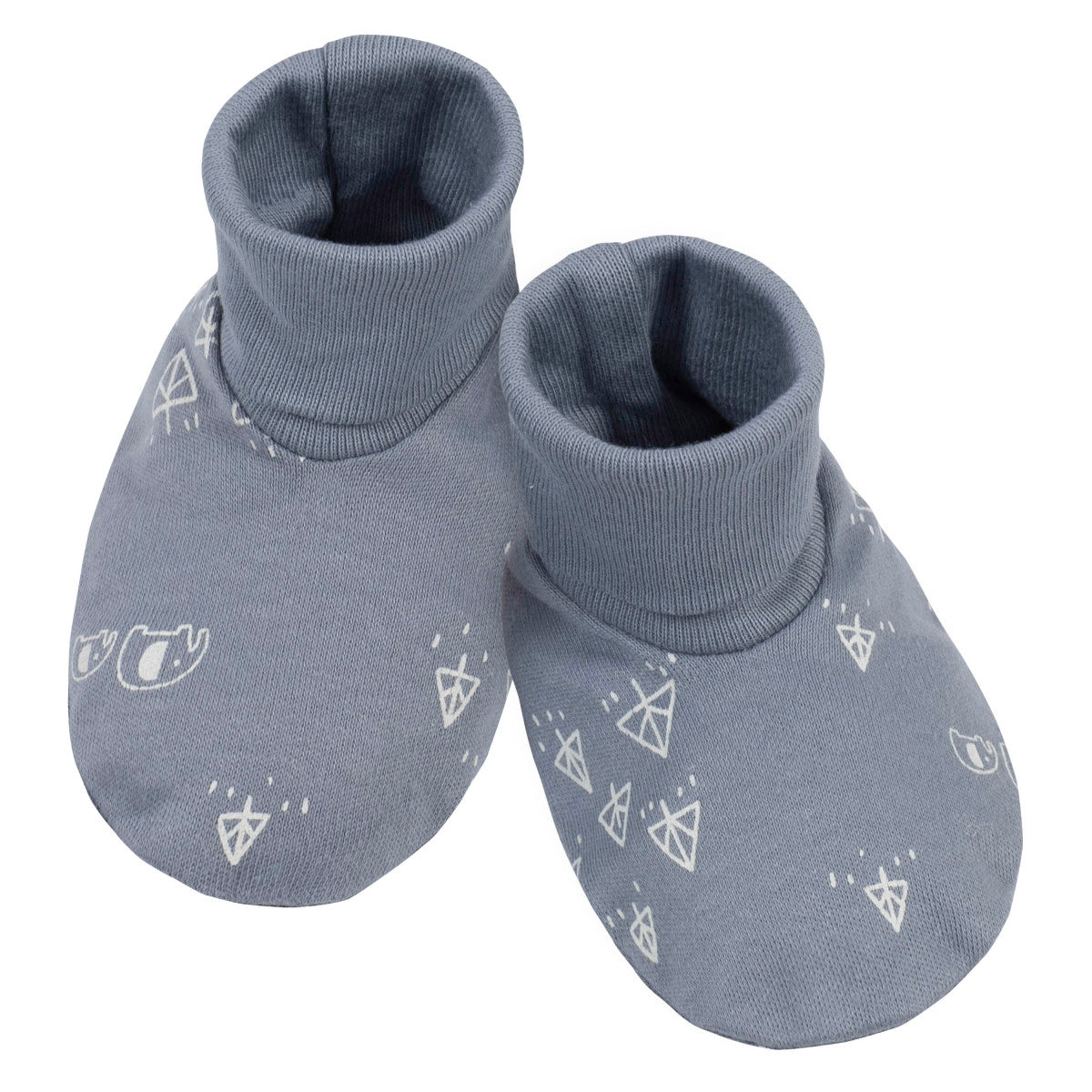 Set 3 piezas Gerber camisón gorrito patucos algodón gris-0-6M