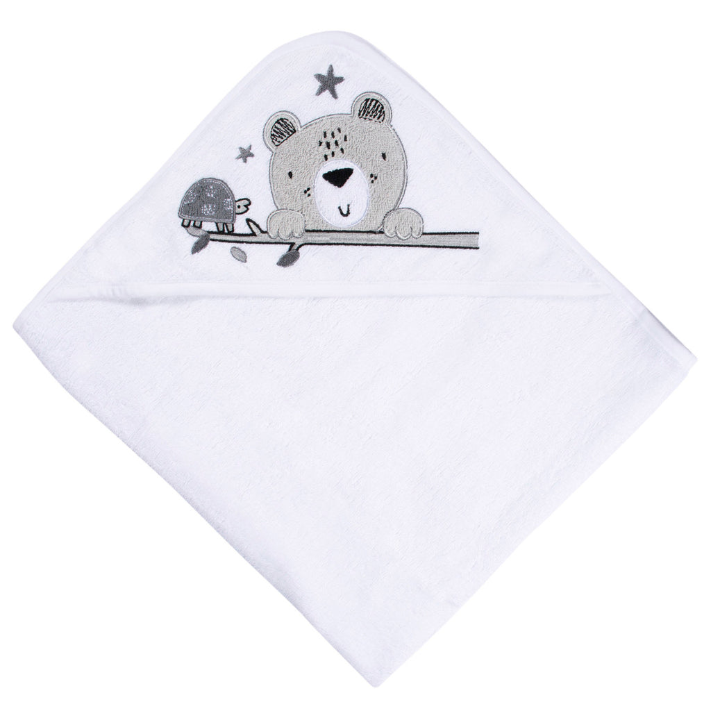 Set 2 toallas bebé Gerber capucha gris 66×76 cm algodón-OSZ