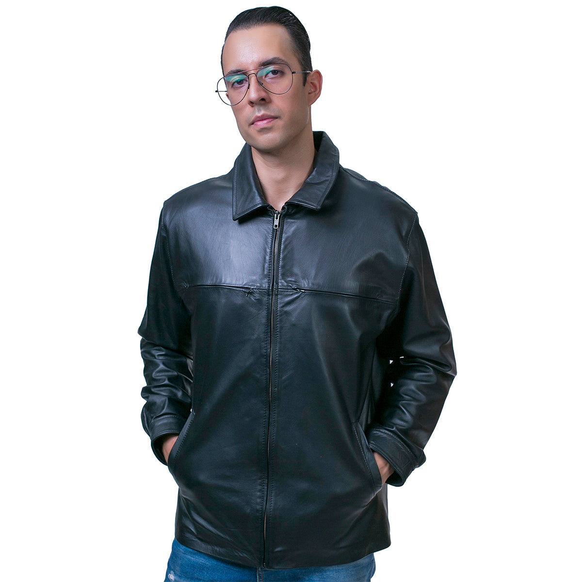 Chamarra piel borrego clásica para hombre original Castelli-XL