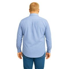 Camisa Big Kong manga larga tallas grandes azul cielo 6XL-6XL