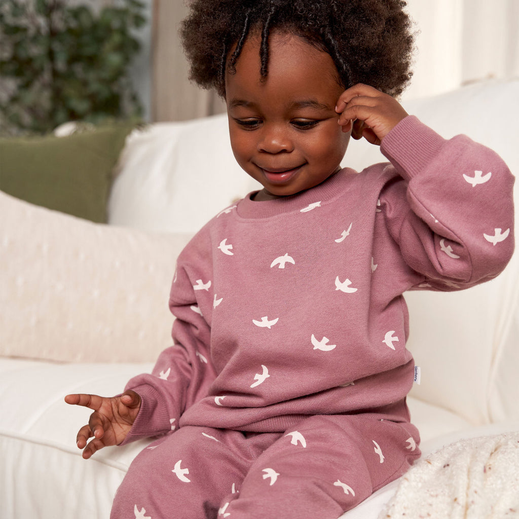 Conjunto Gerber niña sudadera y pantalón cómodo rosa-4T
