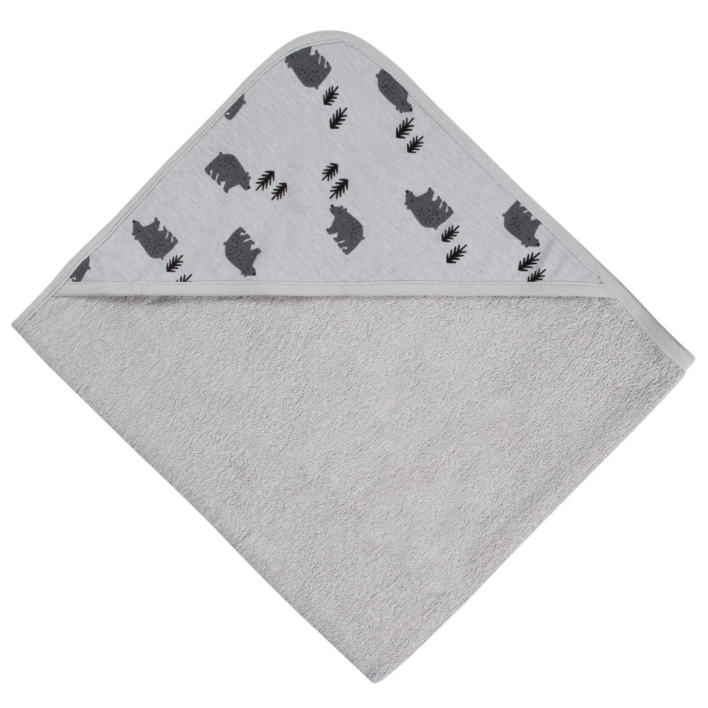 Set 2 toallas bebé Gerber capucha gris 66×76 cm algodón-OSZ