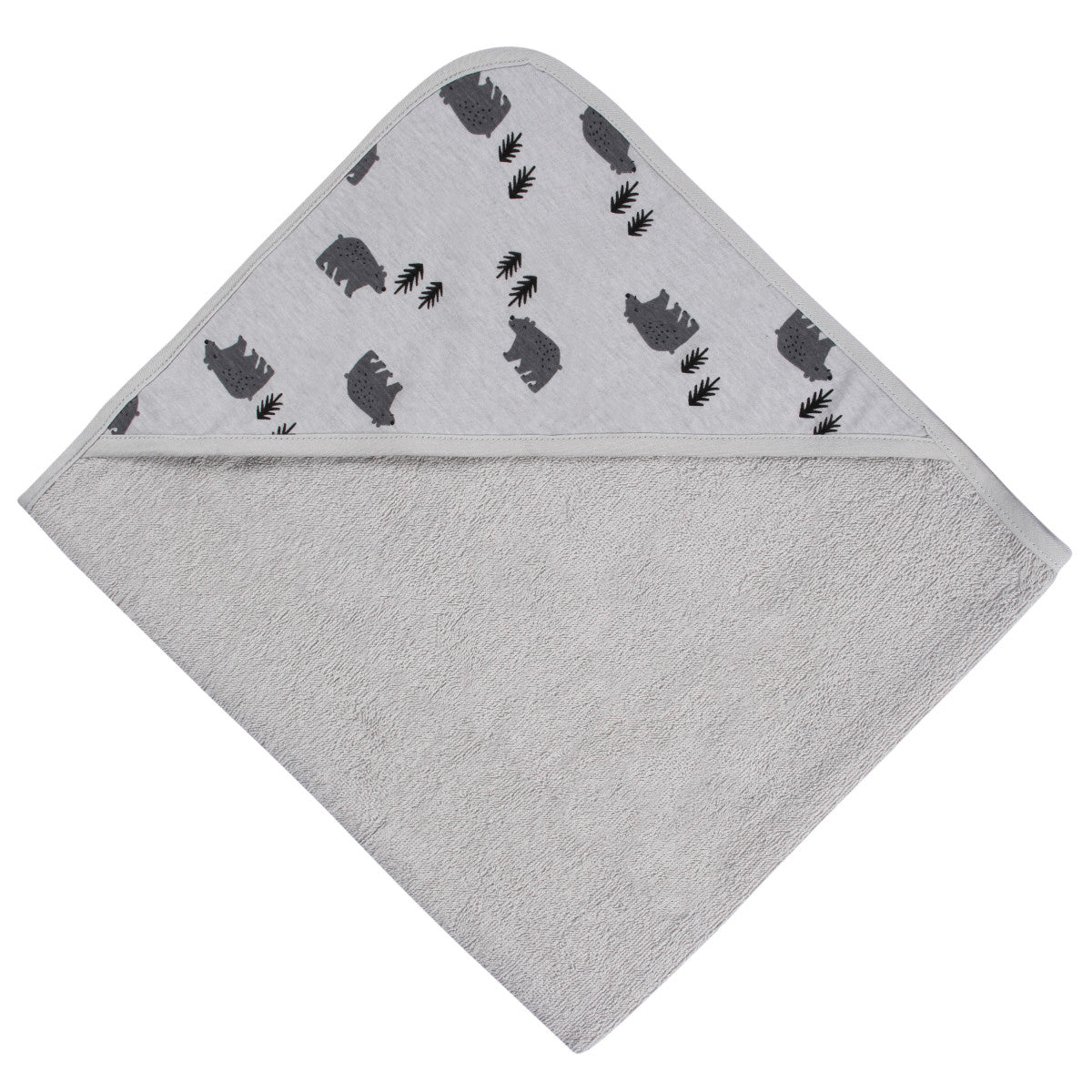 Set 2 toallas bebé Gerber capucha gris 66×76 cm algodón-OSZ