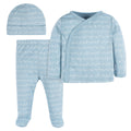 Conjunto Gerber azul 3 piezas bebé recién nacido algodón-0-3M
