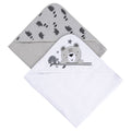 Set 2 toallas bebé Gerber capucha gris 66×76 cm algodón-OSZ