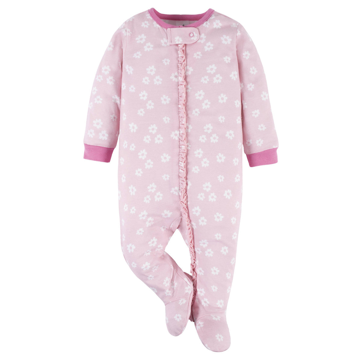 Mameluco Gerber para bebé pack 2 pijamas algodón rosa-0M
