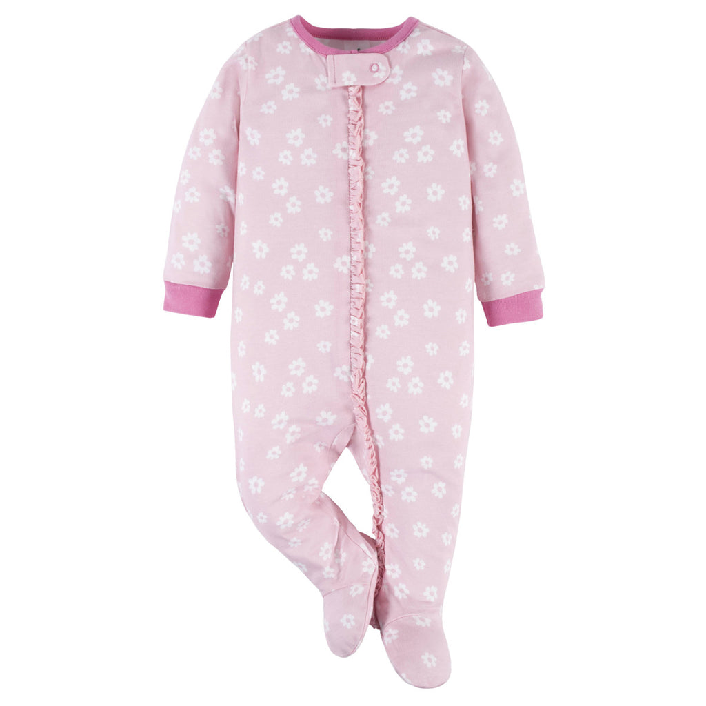 Mameluco Gerber para bebé pack 2 pijamas algodón rosa-0-3M