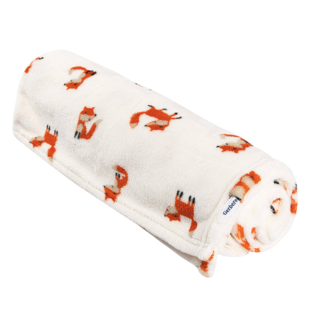 Cobija Gerber blanca manta fleece polar suave para bebé-OSZ