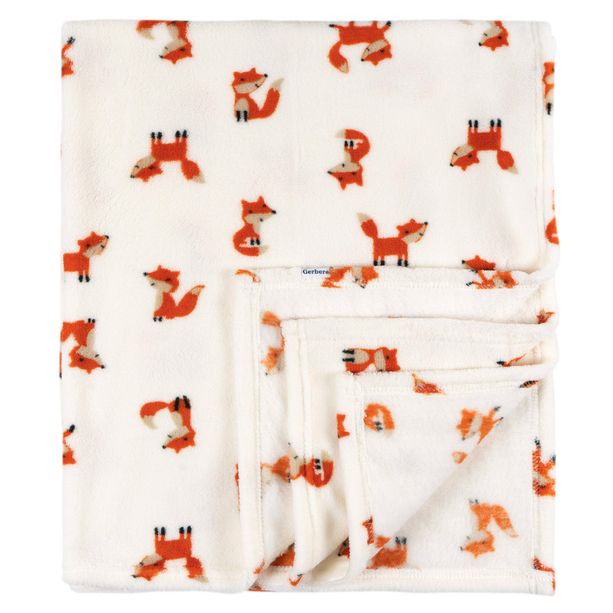 Cobija Gerber blanca manta fleece polar suave para bebé-OSZ