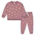 Conjunto Gerber niña sudadera y pantalón cómodo rosa-4T