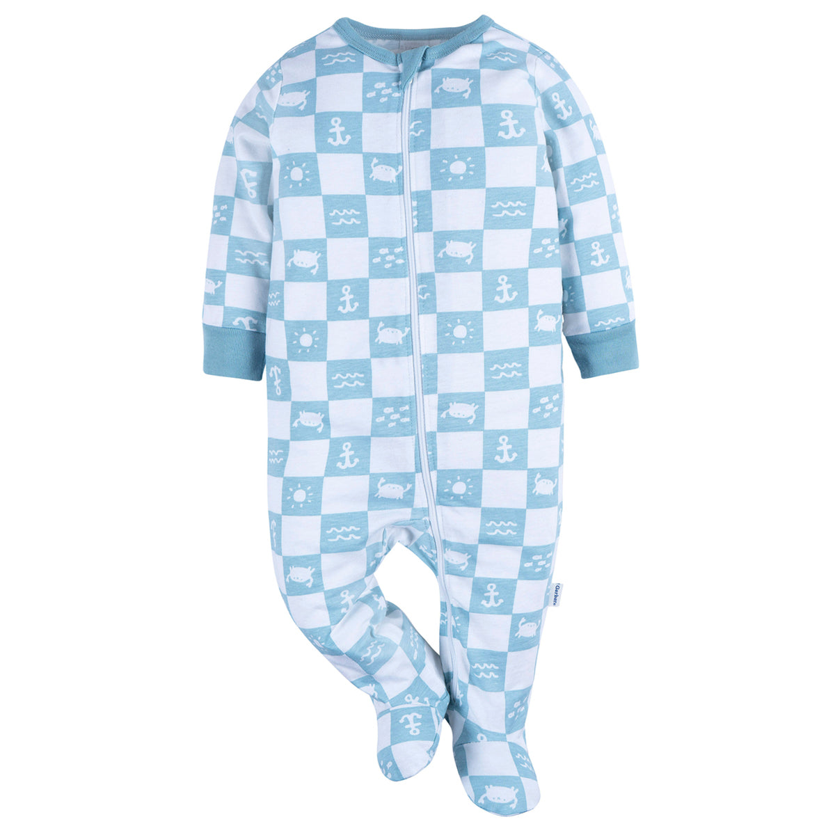 Mameluco Gerber azul bebé body niño niña ropa dormir-0M