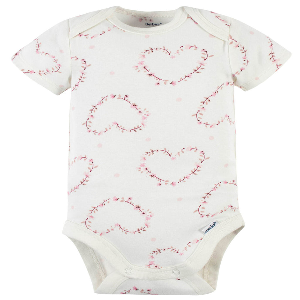 Pañalero Gerber blanco body bebé algodón niña o niño-3-6M
